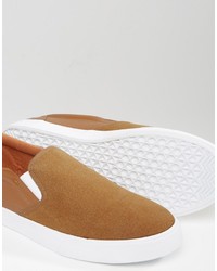 beige Slip-On Sneakers von Asos