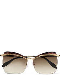 beige Sonnenbrille von Alexander McQueen