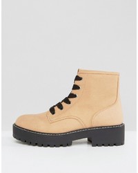 beige Stiefel von Pull&Bear