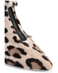 beige Stiefeletten mit Leopardenmuster von Tom Ford