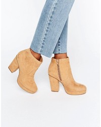 beige Stiefeletten von Asos