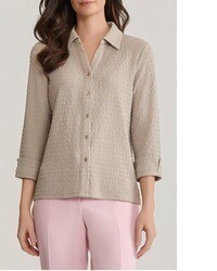 beige Strick Hemd