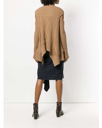 beige Strick Oversize Pullover von Roberto Cavalli