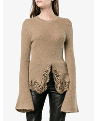 beige Strick Oversize Pullover von Givenchy