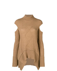 beige Strick Oversize Pullover von Roberto Cavalli