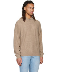 beige Strick Pullover mit einem Kapuze von Vince