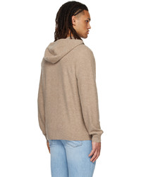 beige Strick Pullover mit einem Kapuze von Vince