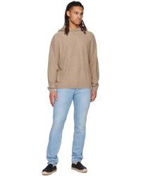 beige Strick Pullover mit einem Kapuze von Vince