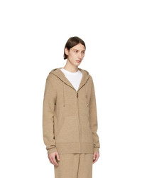 beige Strick Pullover mit einem Kapuze von Burberry