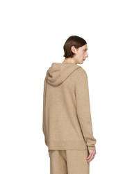 beige Strick Pullover mit einem Kapuze von Burberry