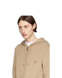 beige Strick Pullover mit einem Kapuze von Burberry