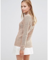 beige Strick Pullover von Vila