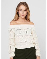 beige Strick Pullover von Only
