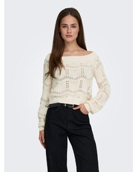 beige Strick Pullover von Only