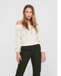 beige Strick Pullover von Only