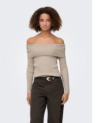 beige Strick Pullover von Only