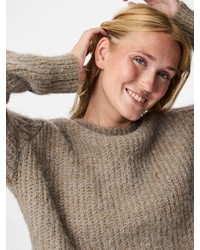 beige Strick Pullover von Pieces