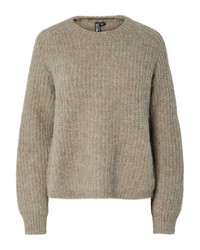 beige Strick Pullover von Pieces