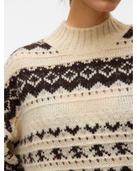 beige Strick Pullover von Vero Moda