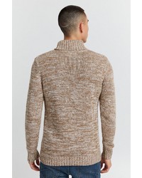 beige Strick Rollkragenpullover von Solid