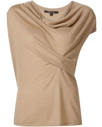 beige Strick Seide Bluse