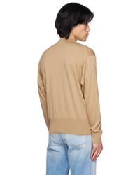 beige Strick Strickjacke von Taiga Takahashi