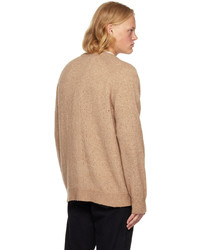 beige Strick Strickjacke von Helmut Lang