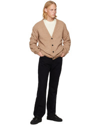 beige Strick Strickjacke von Helmut Lang