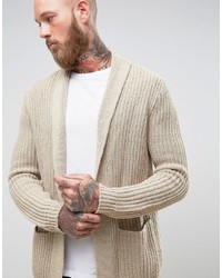 beige Strick Strickjacke von Asos