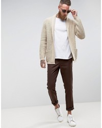 beige Strick Strickjacke von Asos