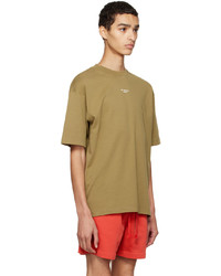 beige Strick T-Shirt mit einem Rundhalsausschnitt von Drôle De Monsieur