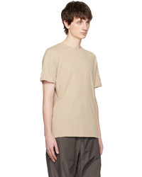 beige Strick T-Shirt mit einem Rundhalsausschnitt von Norse Projects