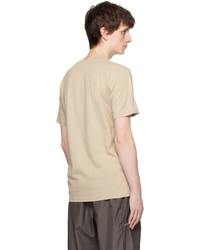 beige Strick T-Shirt mit einem Rundhalsausschnitt von Norse Projects