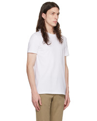 beige Strick T-Shirt mit einem Rundhalsausschnitt von Zegna