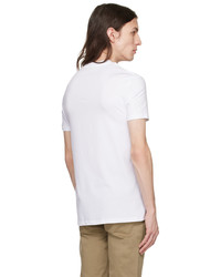 beige Strick T-Shirt mit einem Rundhalsausschnitt von Zegna