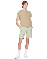 beige Strick T-Shirt mit einem Rundhalsausschnitt von Lacoste