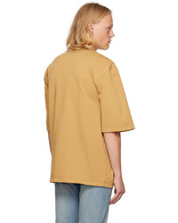 beige Strick T-Shirt mit einem Rundhalsausschnitt von Camiel Fortgens