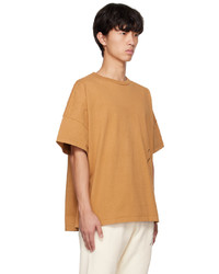 beige Strick T-Shirt mit einem Rundhalsausschnitt von Rhude