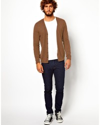 beige Strickjacke von Asos