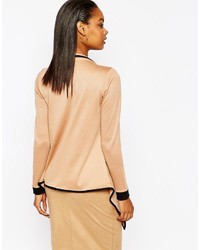 beige Strickjacke von Boohoo