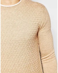 beige Strickpullover von Asos