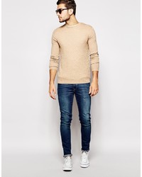 beige Strickpullover von Asos