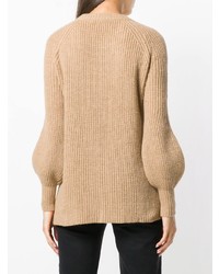 beige Strickpullover von Roberto Collina