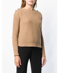 beige Strickpullover von Max Mara