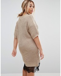 beige Sweatkleid von Asos