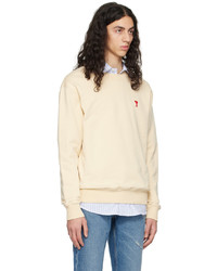 beige Sweatshirt von AMI Alexandre Mattiussi