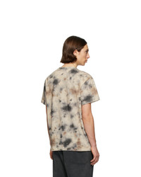 beige Mit Batikmuster T-Shirt mit einem Rundhalsausschnitt von Diesel Red Tag