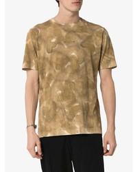 beige Mit Batikmuster T-Shirt mit einem Rundhalsausschnitt von 1017 Alyx 9Sm