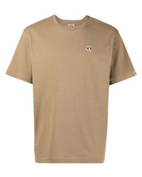 beige T-Shirt mit einem Rundhalsausschnitt von AAPE BY A BATHING APE