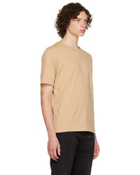 beige T-Shirt mit einem Rundhalsausschnitt von Séfr